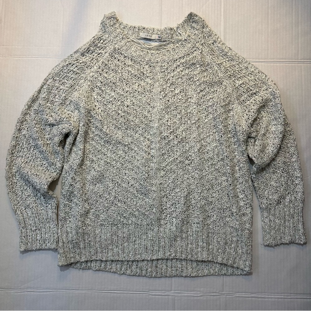 Lush - Light Grey - Open/Cold Shoulder Sweater - Size Medium